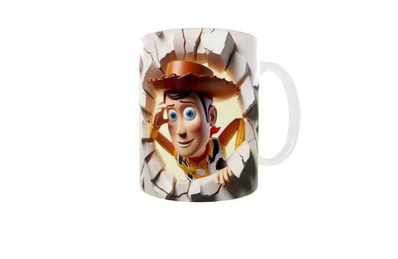 Toy Story Woody "Howdy Partner" 3D Effect Coffee Mug - 325ml Ceramic Gift