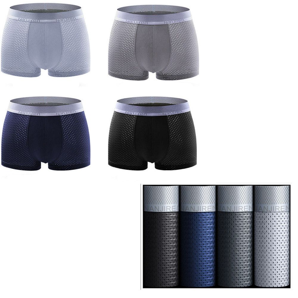 8x NanJiren Boxers Shorts For Men Men's Sports Cotton Underwear - Ice ...