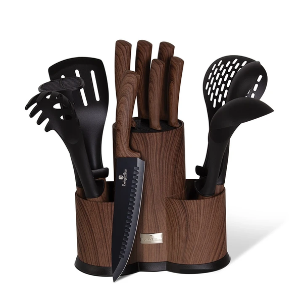 Berlinger Haus 12 Piece Knife and Kitchen Tool Set - Rose Wood Edition