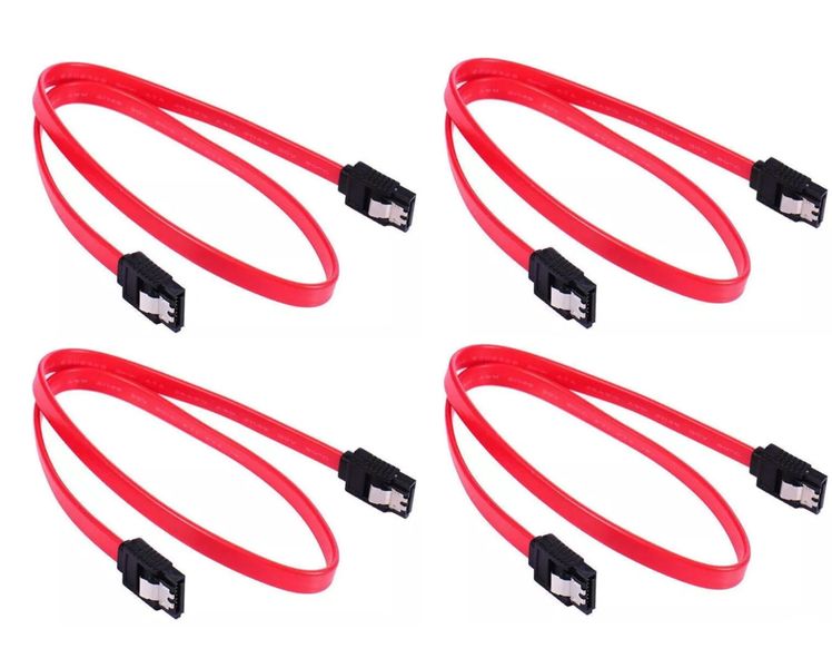 SATA Data Cable (with Locking Latch) - Pack of 4