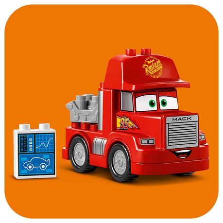 Disney Duplo Lightning McQueen and Mack Hauler Short Bed selling Red Truck