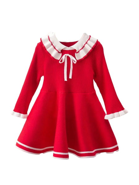 Thick Knitted Sweater Dress for Girls