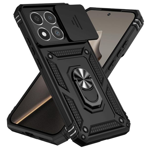 Slide Camera Lens Armor Kickstand Phone Case Compatible With Xiaomi 15T