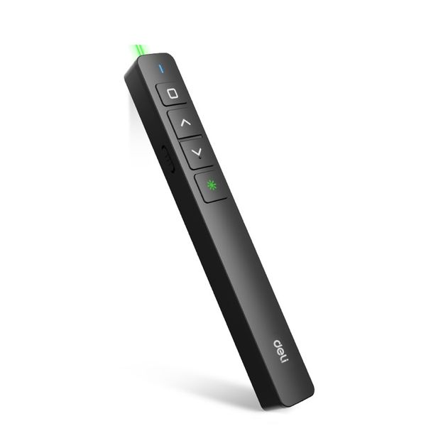 Deli Wireless Laser Presenter 100m Green light