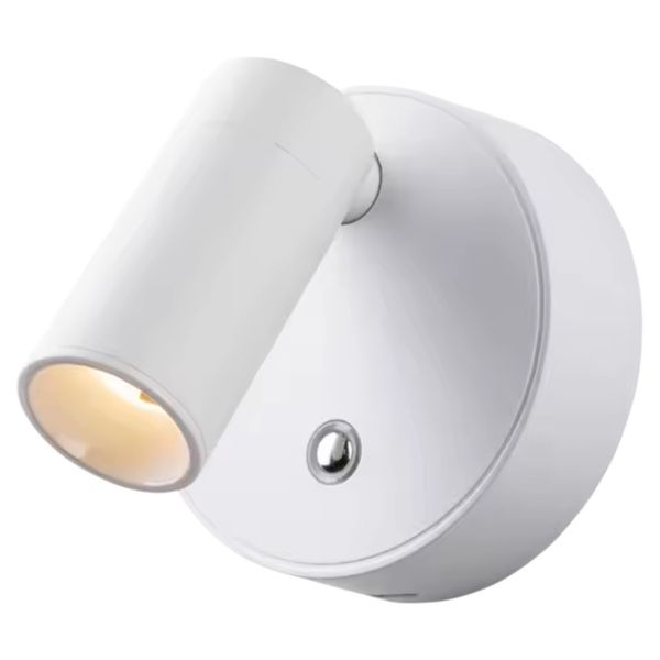 Rechargeable Magnetic LED Wall Lamp With Adjustable Spotlight - White