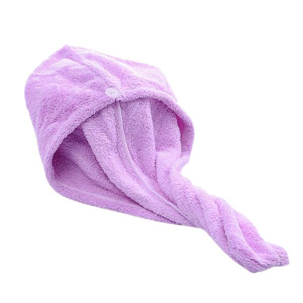 Microfiber Hair Towel Turban Purple