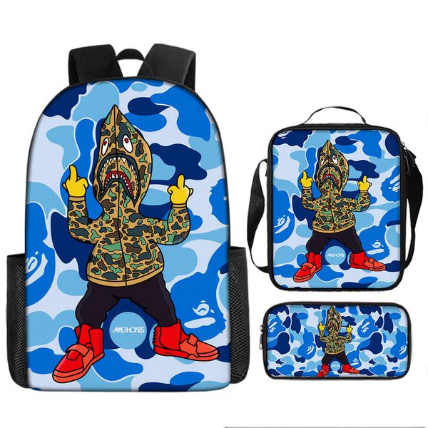 Kids School 3-Piece Backpack Set (Bag, Lunch Box &amp; Pencil Case) SpongeBob