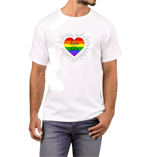 Pappa Joe - Men's White T-Shirt - Love is Love