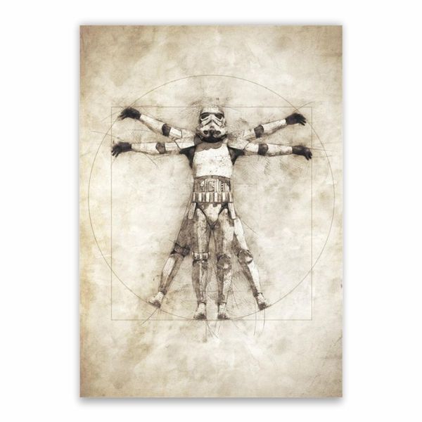 Storm Trooper Vitruvian Man Poster - A1