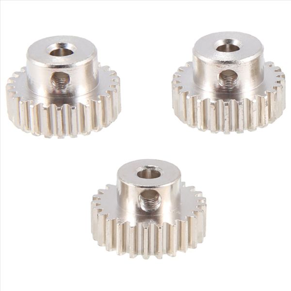 3 Pcs 3.175Mm Shaft Metal Pinion Motor Gear 25T