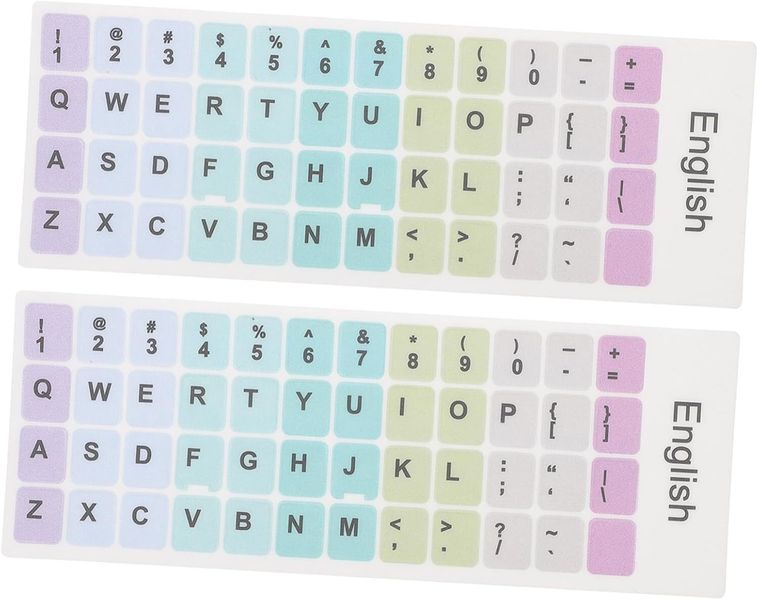 Removable English Keyboard Stickers Easy Peel &amp; Stick for Laptop Desktop