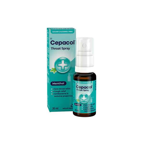 Cepacol Throat Spray Sugar &amp; Alcohol Free Menthol Flavour 20 MLT