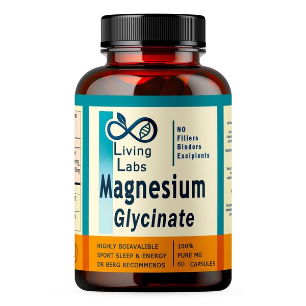 Magnesium Glycinate (100% Pure, Highly Bioavailable). Living Labs