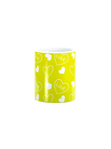 PepperSt Mug -Valentines Day White Hand Drawn Hearts1
