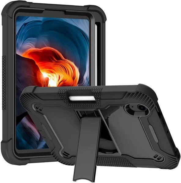 Tuff-Luv Rugged Armour Case &amp; Stand for Apple iPad Mini 6 - Black