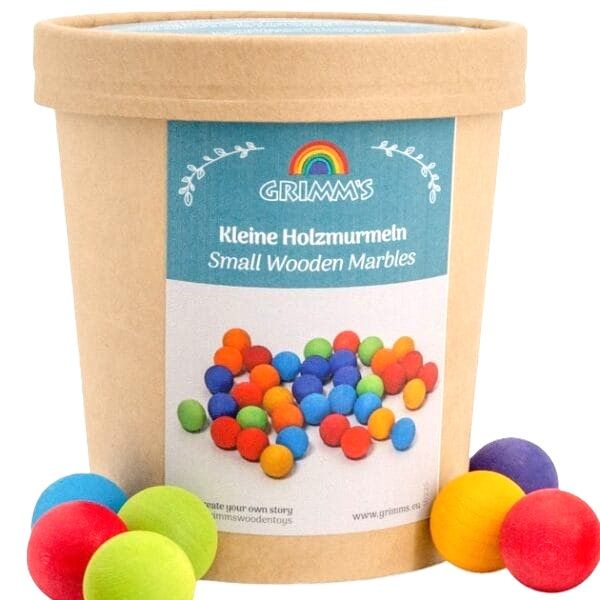 Grimm's Small Wooden Marbles 35 piece