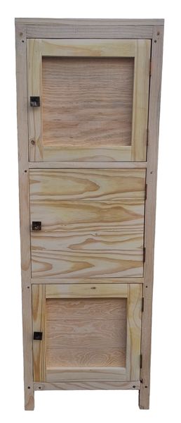 Ignatius Cupboard with 3 Doors and 3 Shelves made from Wood