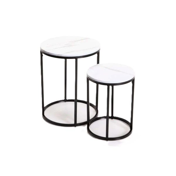 Set Of 2 Table White