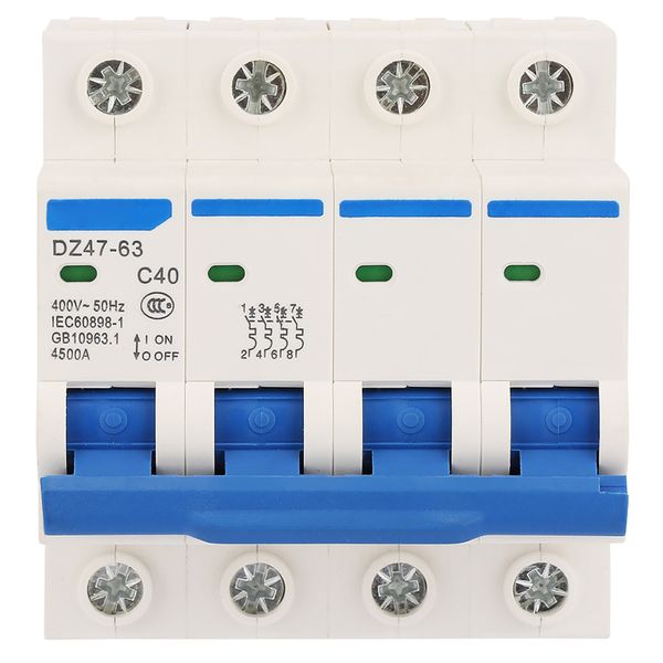 Miniature Circuit Breaker 4P 40A 400V for DZ47-63 Systems