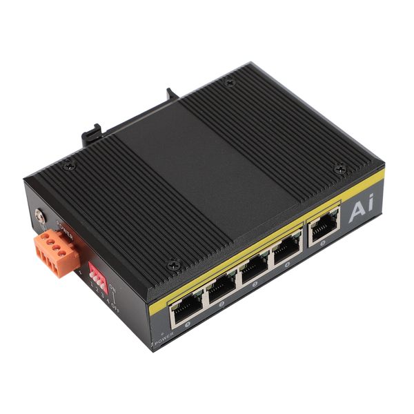 5-Port Industrial POE Switch DIN Rail Mount