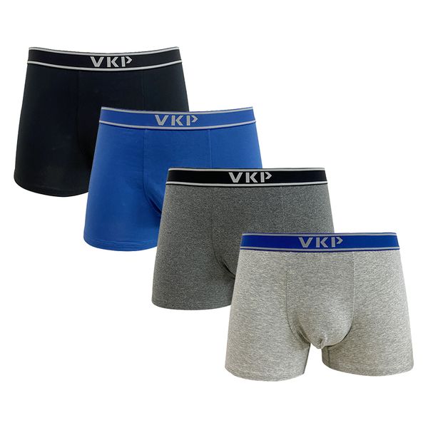 VKP Underwear Boxers Cotton Briefs For Men -4 Pack