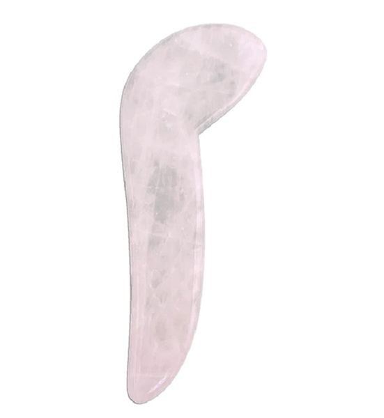 100% Thick Authentic Rose Quartz Acupressure Pressure Gua Sha For Eyes