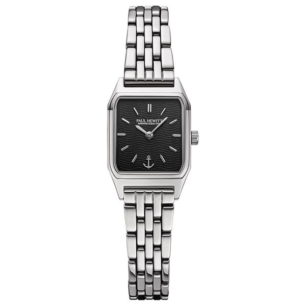 Paul Hewitt Women Petit Soleil Solar Watch Black Dial Stainless Steel Strap
