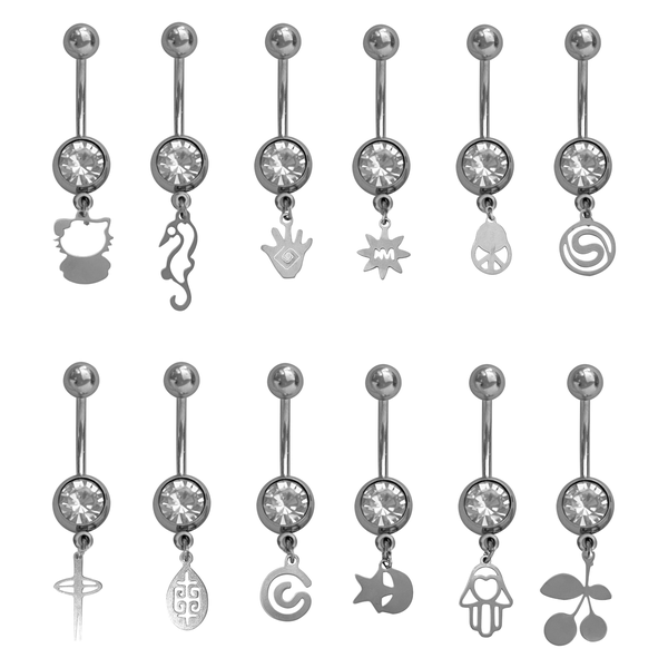Body Piercing Pendant Jewellery - Set of 12