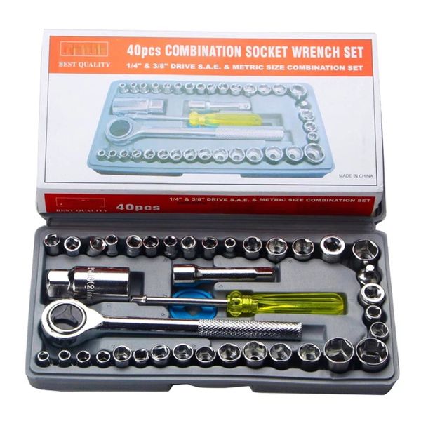 40 Piece On The Go Combination Socket Wrench Set