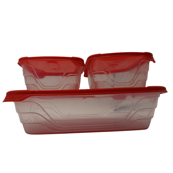 6-Piece Food Storage Set - 1 x 2.2L &amp; 2 x 600ml Containers (with Lids)