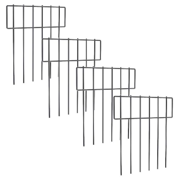 Garden Animal Fence Barrier, No Dig Fence Guard Set of 4 (42cm)