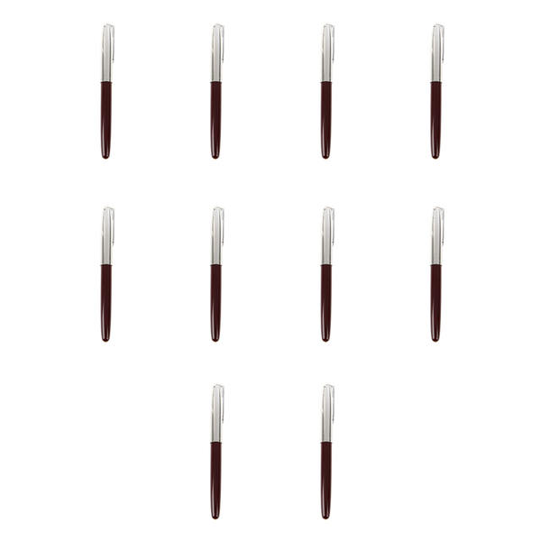 10X HERO 616 Fountain Pen Hooded Golden Nib Dark Red Barrel Small Vintage