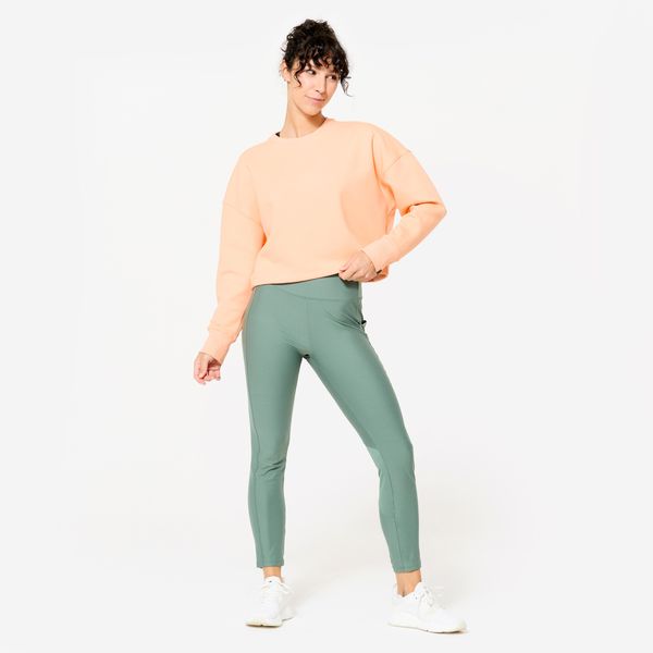 Domyos Women's Fitness Cropped Sweatshirt - Peach