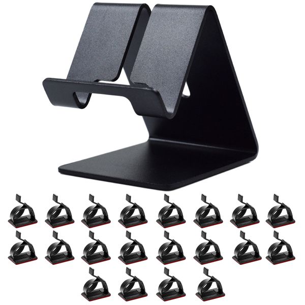 Home Office Phone Stand &amp; Computer Cable Clips Set of 21(8.2cm)