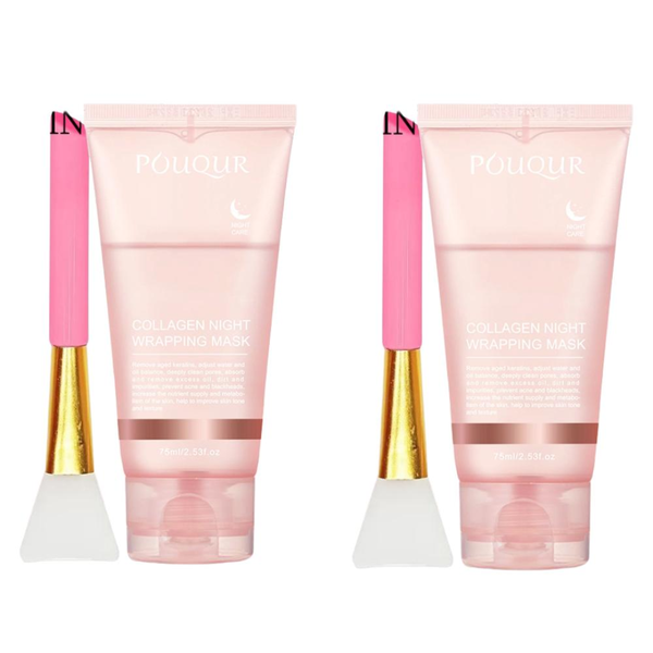 POUQUR Collagen Night Wrapping Mask - 2 Pack
