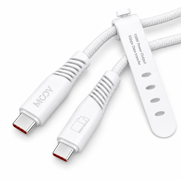 Moov PowerMotion USB-C to USB-C 1.2m Cable USB 3.0 White