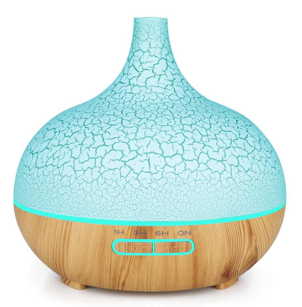 550ML Ultrasonic Air Humidifier Essential Oil Diffuser - Light Brown