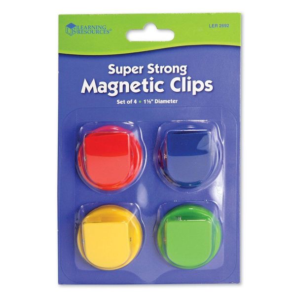 Learning Resources Super Strong Magnetic Clips: Set of 4
