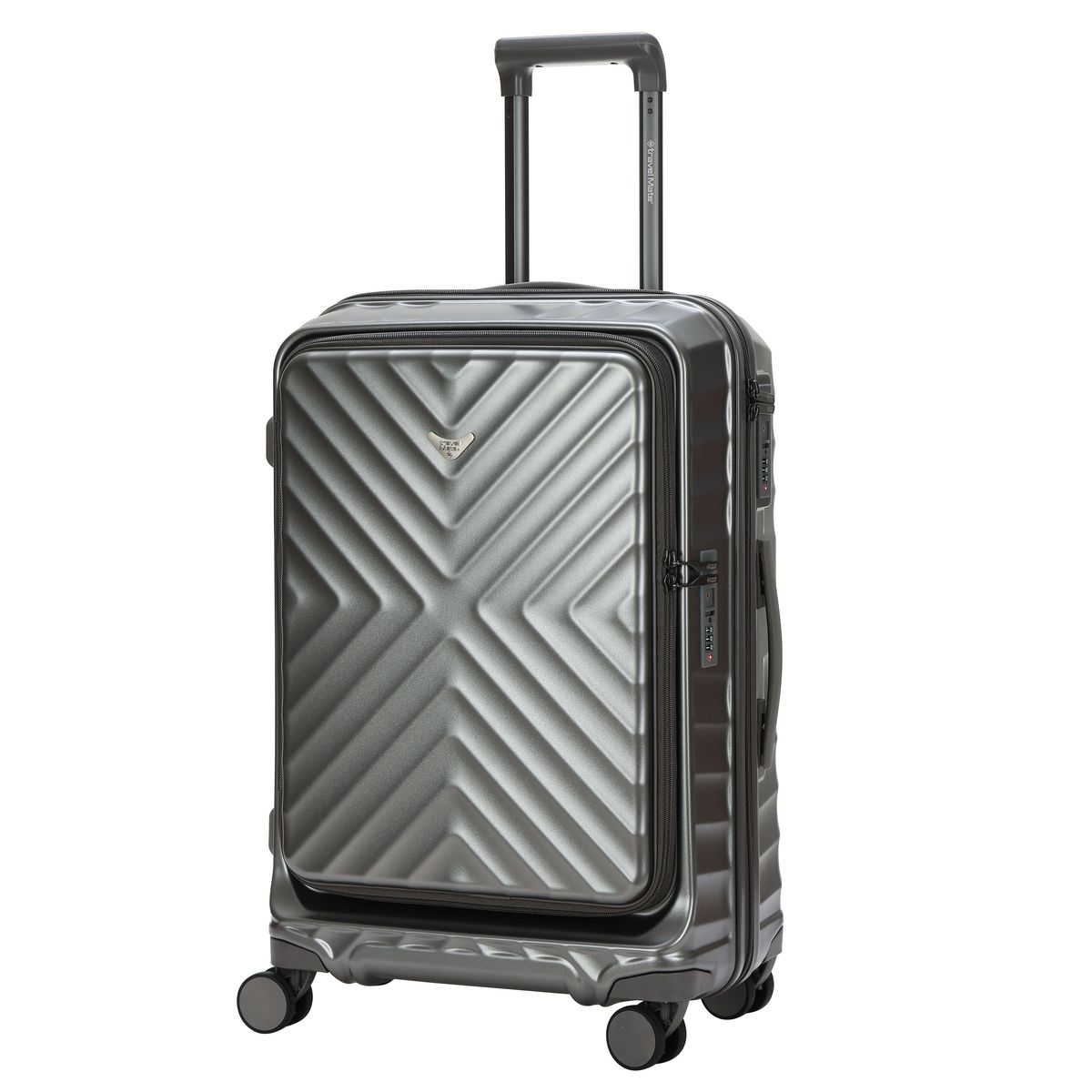 TravelMate 66cm Hard Shell Zipper 8 Wheel Xbag MEDIUM Trolley TSA L-350 B