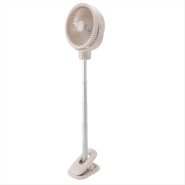 Clip On Desk Fan Telescopic Floor Fan 4 Speeds With Led Light
