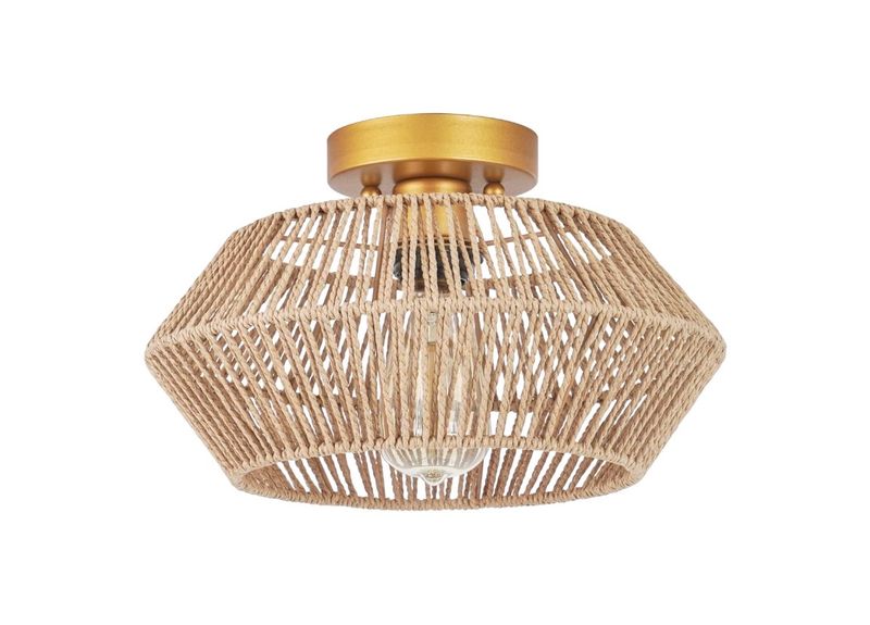 9.6 Inch Small Size Rope Style Gold Ceiling Light -MRUL