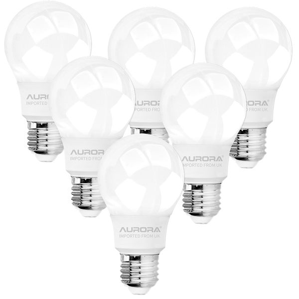 Aurora LED Light Bulb 8W Warm White A60 E27 | 3 Year Warranty | 6 Pack