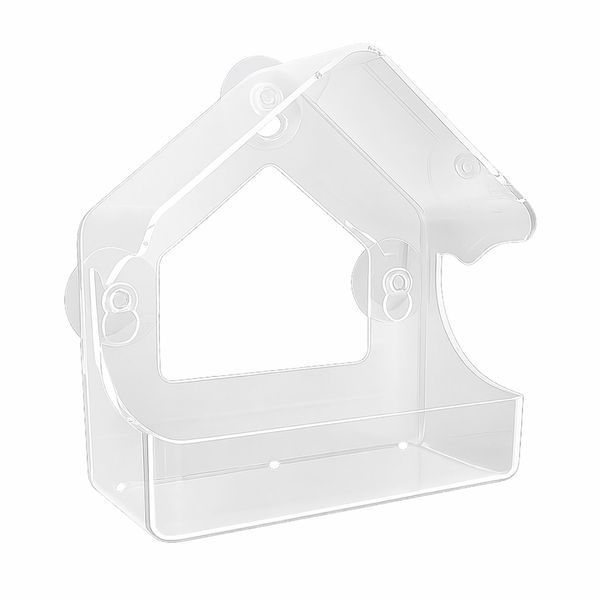 Window Bird Feeder Clear Acrylic House with Strong Suction Cups for Outside
