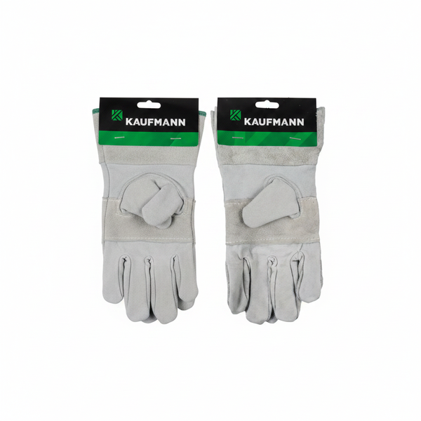 Kaufman Leather Work Gloves for Welding, Gardening &amp; Driving - 2 Pack