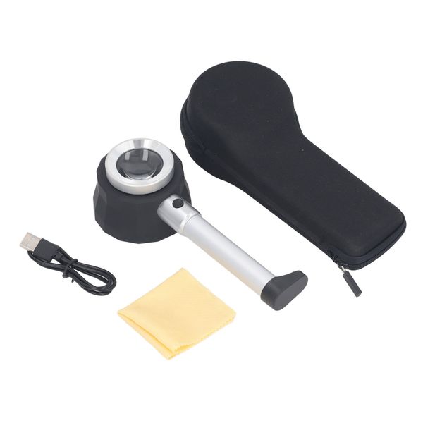 45X LED handheld microscope for jewelry &amp; reading