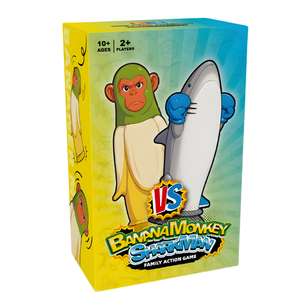 Bestby - Banana Monkey vs Shark Man Flip-Standing Throwing Board Game