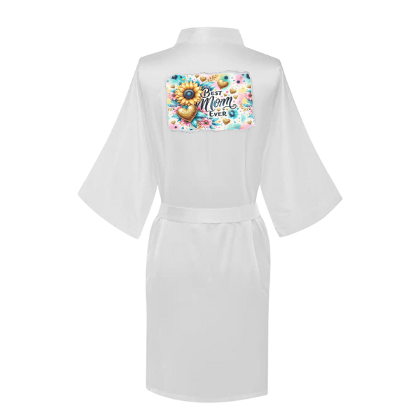 Mom Printed Summer Gown -Teal Best Mom Ever