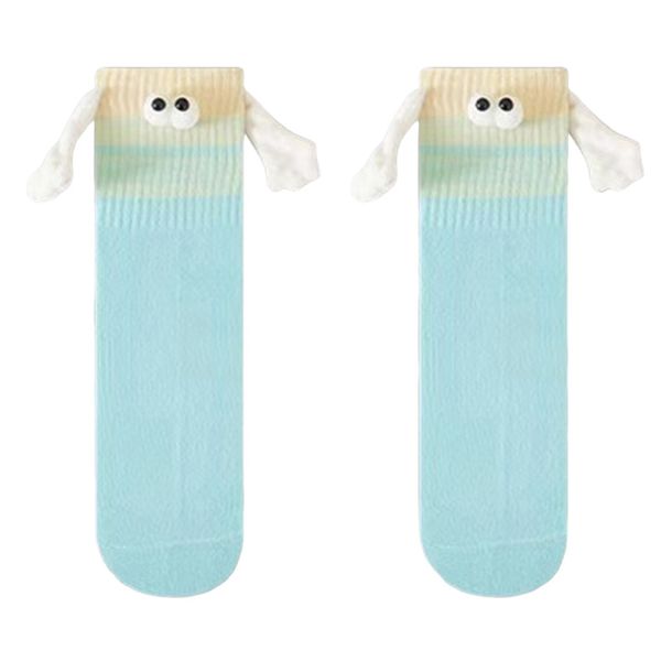 Magnetic Holding Hands Socks,Ankle Socks With 3D Eyes Cute Gift For Couples