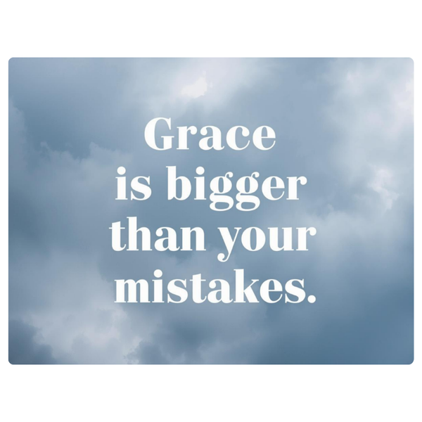 Stormy Clouds Grace Is Bigger Than Mistakes Printed Mouse Pad