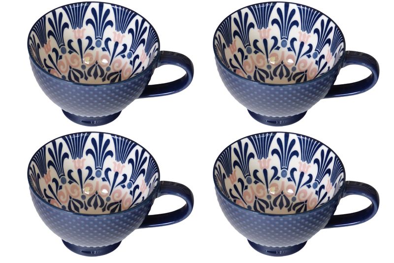 Bohemia Porcelain Breakfast Mug - 355ml - Set Of 4